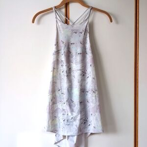 Lululemon Water Sea Me Run Singlet 8 Tank Top Abstract Floral